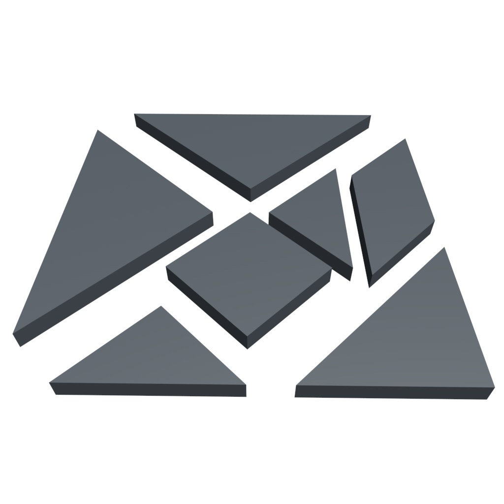 🎨 Tangram 16x16 cm・ STL File for ・Cults